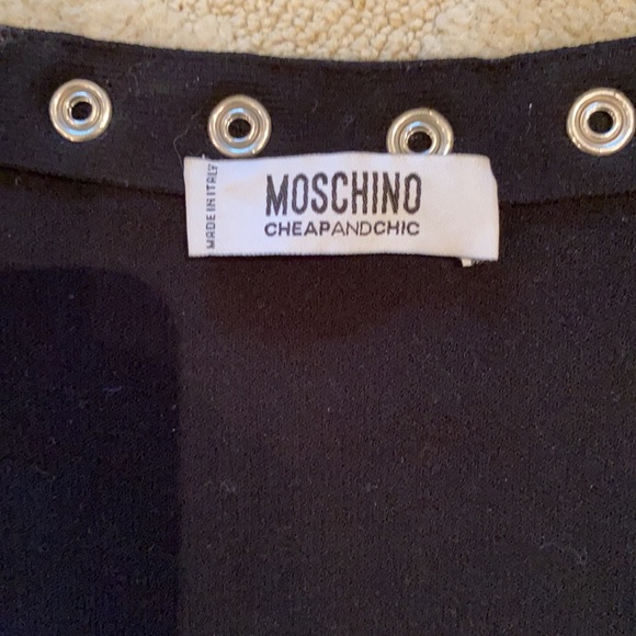 Moschino v neck cardigan with multi colour snaps - Picture 6 of 8